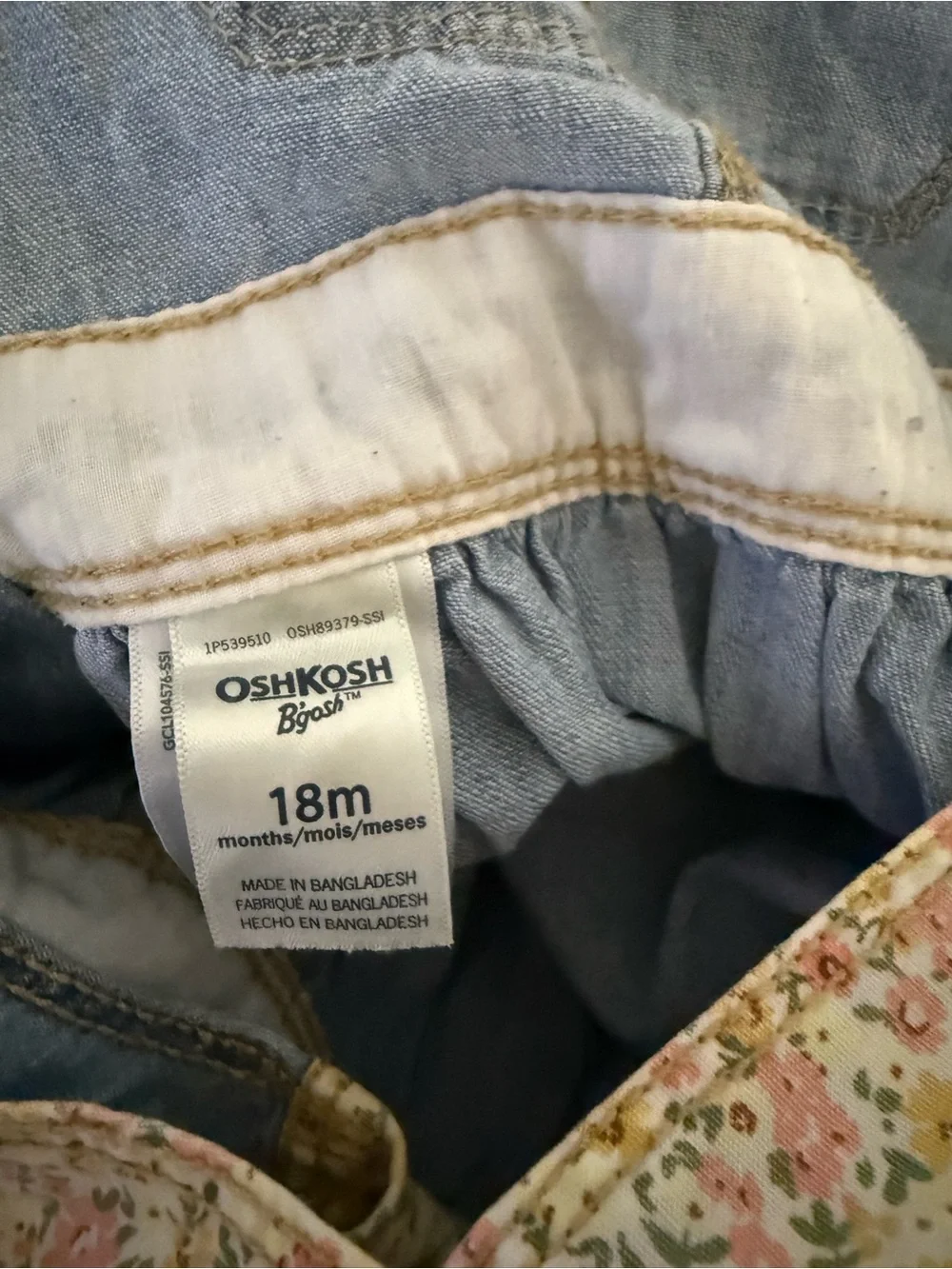 Oshkosh B’Gosh Denim and Floral Jumper